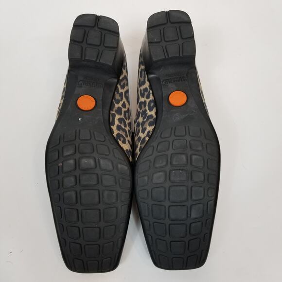 Sesto Meucci Yasemin Women's Leopard Print Square Toe Block Heel Loafers Size 9 - Picture 9 of 10